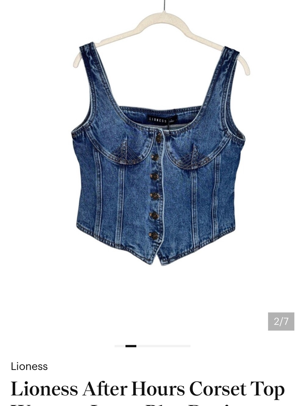 Lioness Women's Blue Denim corset - Picture 3 of 11